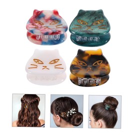 OHPHCALL Cute Cat Decor Hair Claw Clips 8 Pieces Small Hair Clips for Women for Parties Weddings and Everyday Styling