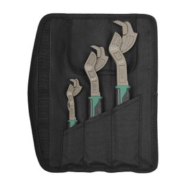 6” 8” 10” Self Adjustable Pipe Wrench Set, Chrome Vanadium Steel, Plumbers Wrench, Pipe Vise Wrench with Self Locking Function for 9/32”-1 3/8” (7-35mm) pipes and nuts