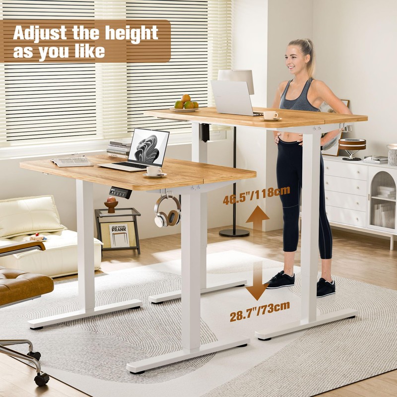 ERGOMAKER 35" Electric Standing Desk, Adjustable Height, Sit Stand Up