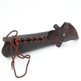 Cowhide Leather Archery Bracer for a Left Glove, for an Archer who Holds The Bow in The Left Hand, Arm Guard Bracer