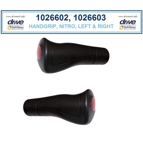 Left & Right Hand Grips for Drive Nitro Rollator, Model 10266 - 1 Pair