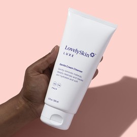 LovelySkin LUXE Gentle Cream Cleanser, Daily Hydrating Facial Cleanser for Sensitive Skin, Fragrance Free, 6.76 oz