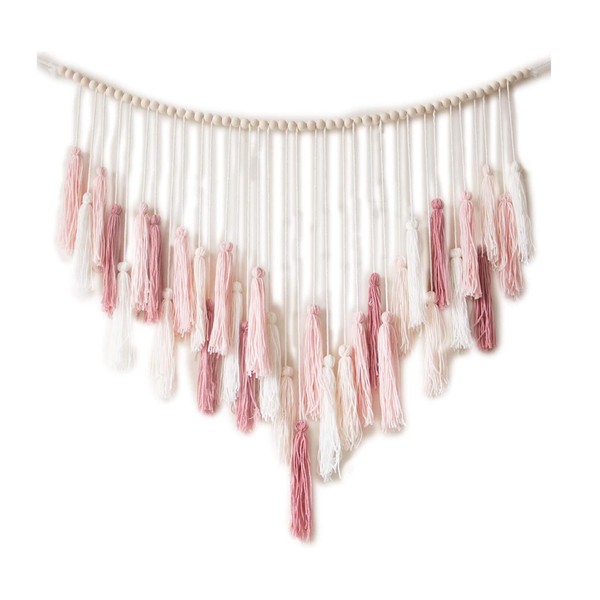 Boho Deko Makramee Wandbehang Boho Deko Gewebtes Pastoral Holz Perle