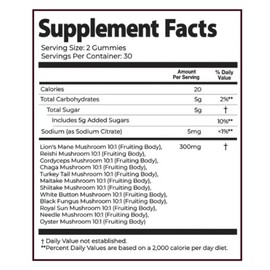 ixarco Sky Nutrition Mushroom Gummies - Immune Support & Energy Boost, 12 Mushroom Blend, Mushroom Supplement for Men & Women, Vegan - 60 Gummies