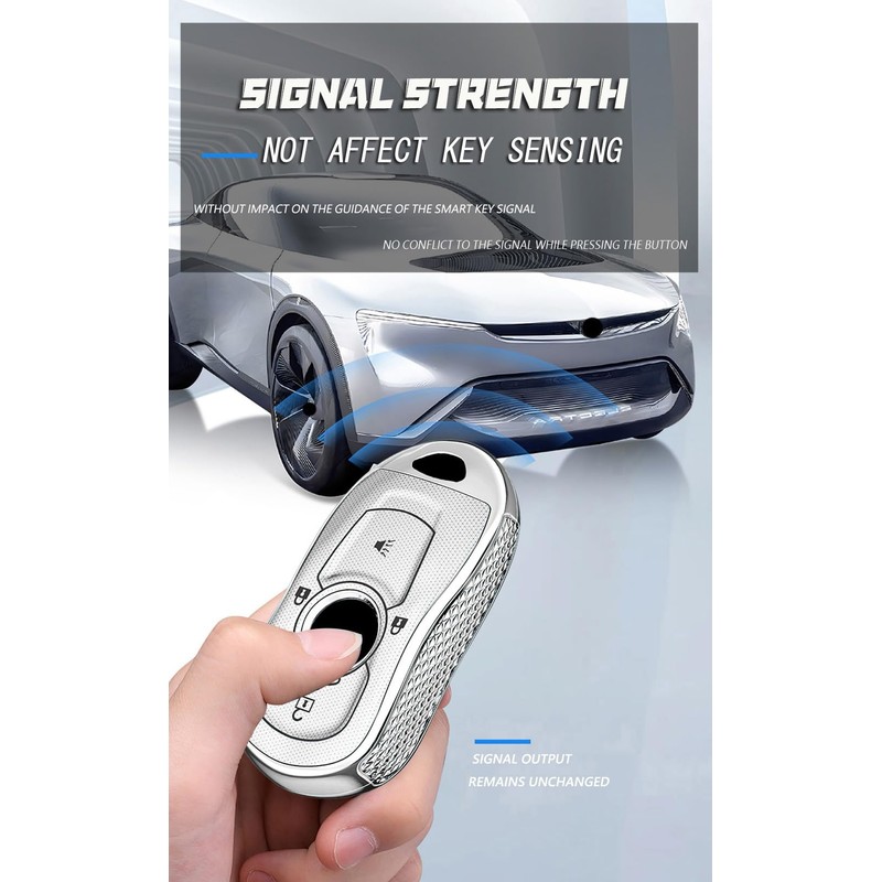 ontto 3 buttons Car Key fob Cover compatible with Buick