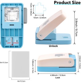 BAOFALI 11Pcs/Set Puzzle Maker Machine Cutter,Blue Jigsaw Puzzle Making Machine with 10 Adhedive Foams,for Arts & Crafts Make Jigsaw Puzzles Scrapbooking & DIY Puzzle Jigsaw Mini Tool