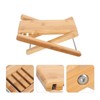 VICASKY Bamboo Beauty Nail Pedicure Foot Stool Adjustable Folding Guitar