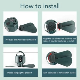 10400 mAh Camping Fan with LED Lantern, Waterproof USB Tent Ceiling Fan with Remote Control and Hanging Hook, 3-Speed Camping Fan for Dormitories Outdoor