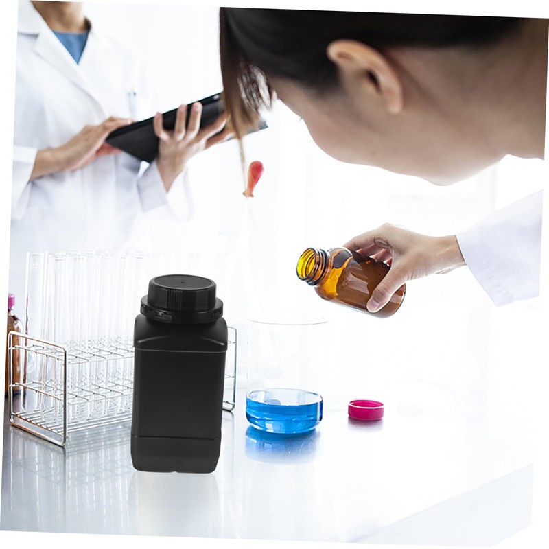 Ciieeo 2pcs Wide Mouth Reagent Bottles Thicken Plastic Vials for