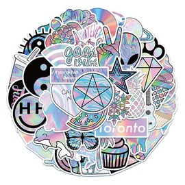 LUOXIAQIFEI 50pcs 50pcs Kids Laser Stickers for Laptop Car Motorcycle Skateboard Luggage