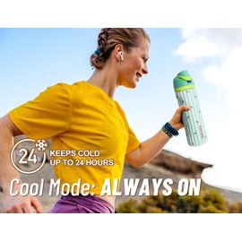 DLOCCOLD Insulated Stainless Steel Water Bottle with Straw for Sports, Travel, and School, 24 oz Sports Water Bottle, Leak-Proof Thermos BPA-Free