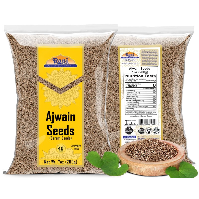 Rani Ajwain Seeds (Carom Bishops Weed) Spice Whole 7oz (200g)