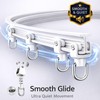 Jilron Room Divider Curtain Ceiling Curtain Track Set for Blackout