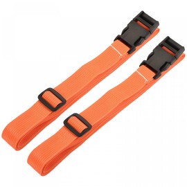sourcing map Luggage Straps, 2m Length Adjustable Suitcase Belts with Quick Release Buckle for Backpack Travel Accessory, Orange Pack of 2