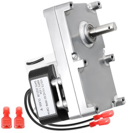 Hiorucet 1RPM C-E-017 Auger Motor Replacement Parts for Breckwell Pellet Stove P22, P22I, P23, P23I, P24, P24I, P1000 Big E, P2000, P2000I, P2700, P4000, Clockwise Auger & Agitator Motor 80642 w/Hole.