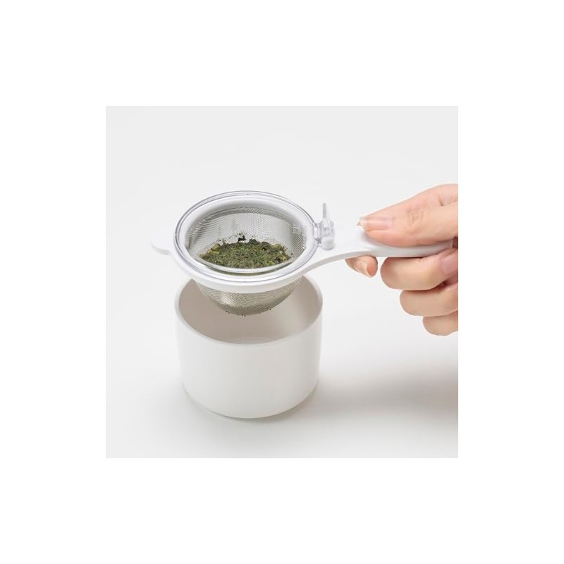 Kai KAI KITCHEN DH8064 Tea Strainer Saucer Set, One-Touch Lid,