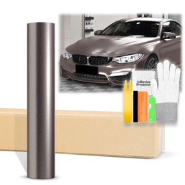 60"x108" (5FTx9FT) Matte Metallic Satin Pearl Gunmetal Gray Vinyl Wrap Auto Car Sticker Decal Film Sheet Bubble Free Air Release Technology with Tool Kit