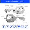 Keychain Multitools,EDC Multitool,20-in-1 Key Shaped Multitool - Compact Stainless Steel