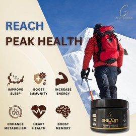 Hochwirksames Shilajit-Harz: Gene & Good® Shilajit-Harz 50 g bietet ein hochkonzentriertes, reines Shilajit original Himalaya bio, reich an über 85 natürlichen Elementen und Mineralien.