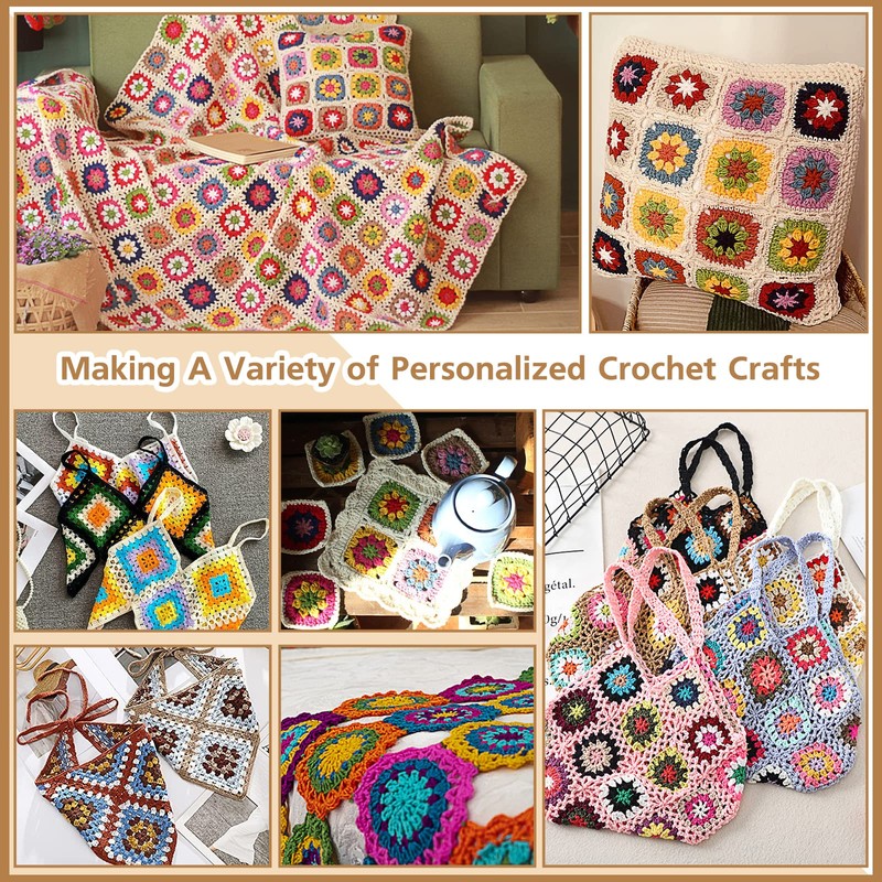 Crochet Blocking Board and Pins, Aeelike Granny Square Blocking Board