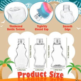 Vertintong 60 Pcs Sand Art Bottles Kits Include 18 Pcs Wave Shaped Sand Bottles 36 Pcs Art Sand and 6 Pcs Funnels Sand Art Containers for Kids DIY Activity Party Favor Craft Collection