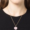 COAI Women's Gemstone Heart Pendant, Copper Rose Quartz copper, Quartz