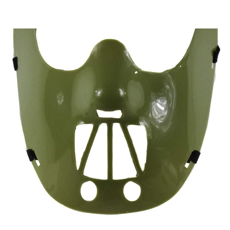Cannibal Hannibal Plastic Restraint Costume Muzzle Mask w/Elastic Strap (Green)