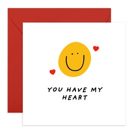 Love Card with Sweet Smile - 'You Have My Heart' - Gifts for Wife, Husband, Girlfriend, Boyfriend, Him, Her, Spouse, Partner, Couples- You Own Me - Comes with Fun Stickers