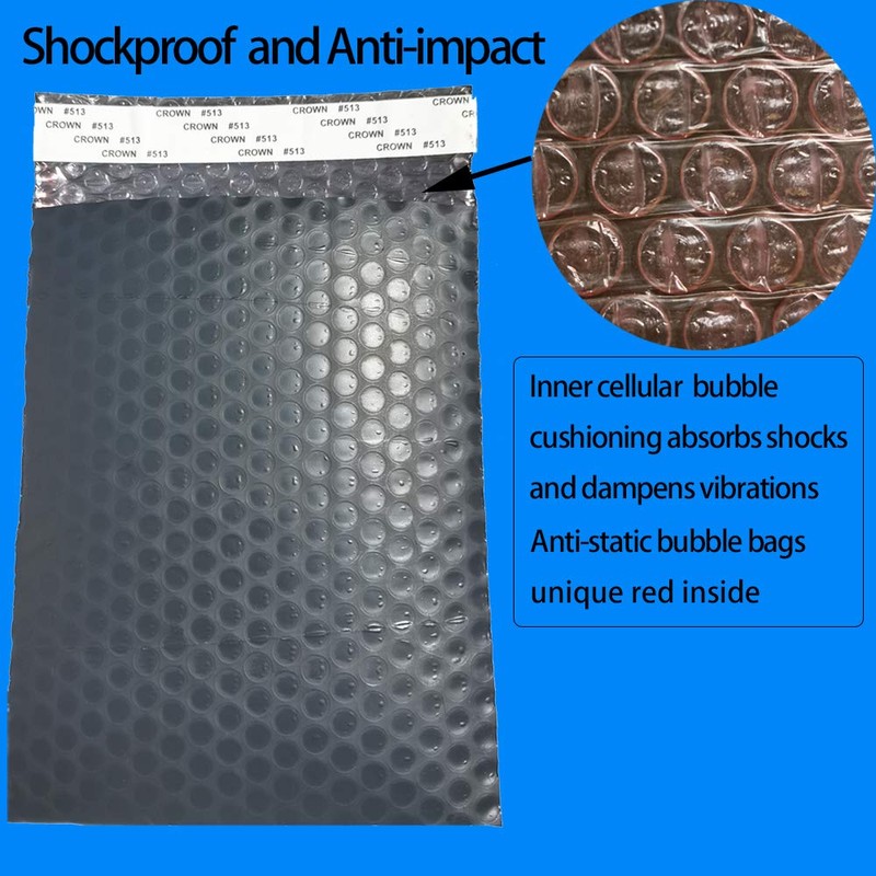 Daarcin 10pcs 6.3x8.2in/16x21cm AntiStatic Bubble Bags, Static Shielding Bag for