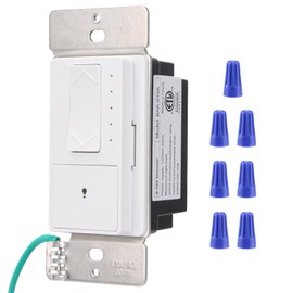Wengart Dimmer Switch BAK-010A,0-10V dimming,AC120V 500W Incandescent/Halogen 150W LED/CFL,Create a Comfortable Lighting Environment,White