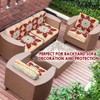 Hahafelt 8 Pcs Stretch Patio Cushion Covers Outdoor Sofa Cushion