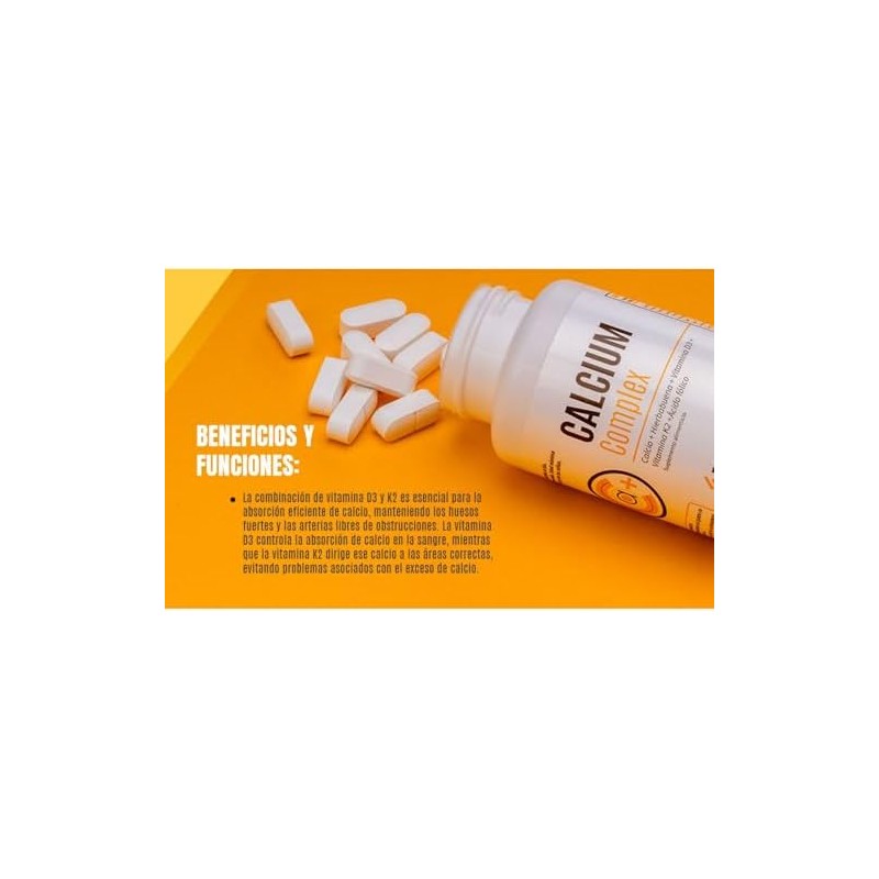 Calcium Complex Base de Calcio, Hierbabuena, Vitamina D3, K2 y