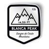 Squiddy Blanca Peak - Vinyl Sticker for Car, Laptop, Notebook