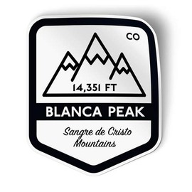 Squiddy Blanca Peak - Vinyl Sticker for Car, Laptop, Notebook (5" high)