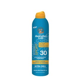 Australian Gold Extreme Continuous Spray Sunscreen SPF 30, Broad Spectrum, Sweat and Water Resistant, Non-Greasy, Oxybenzone Free, Cruelty Free, Sport-New, Coastal Breeze, 6 Ounce