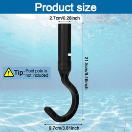 Hook for All Robotic Pool Cleaner, Accessories Hook Swimming Pool Hooks for Poles Part for Robot Pool Vacuum Cleaner Including Cordless, Aboveground and Underwater, Attaches to Telescopic Poles