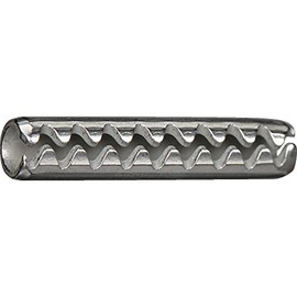 Trusco Y843-0212 Corrugated Spring Roll Pins, Stainless Steel, 2 x 12 Inches, Pack of 10, Small Quantity