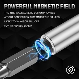 DEWIN Magnetic Drill Holder, Pack of 10 Socket Drill Holder 1/4 Inch Hex Power Tools for Screws, Nuts, Drills