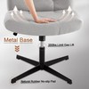 VECELO Criss Cross Armless Office Desk Chair No Wheels Comfy