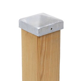 2x Pfostenkappe Pyramide 141 x 141 mm Stahl feuerverzinkt (2)