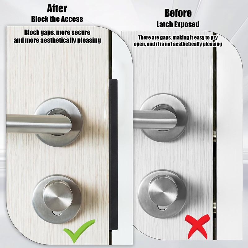 Door Latch Guard Plate, Outswing Door Security Heavy Duty Outswing