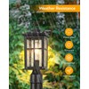 VIANIS Hardwired Dusk to Dawn Outdoor Post Light, Black Outdoor