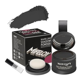 Root Cover Up Powder, Touch Up Hair Color for Grey, Roots Concealer for Beard Line Eyebrow, Instantly Coverage Dye for Thinning Grays Hairline, Shadow Conceals Hair Loss, Black