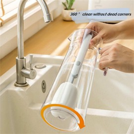 Bottle Brush Long Handle Cup Cleaner Brush Sponge Bottle Scrubber Detachable Handle Portable Sponge Cleaning Brush, for Cups Wine Glasses Water Bottles Baby Bottles and Vacuum Flasks(3 PCS)