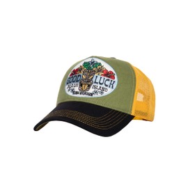 King Kerosin Good Luck Maui Island Trucker Cap Unisex Cap Green / Black Casual Wear Rockwear, Green, Unit size