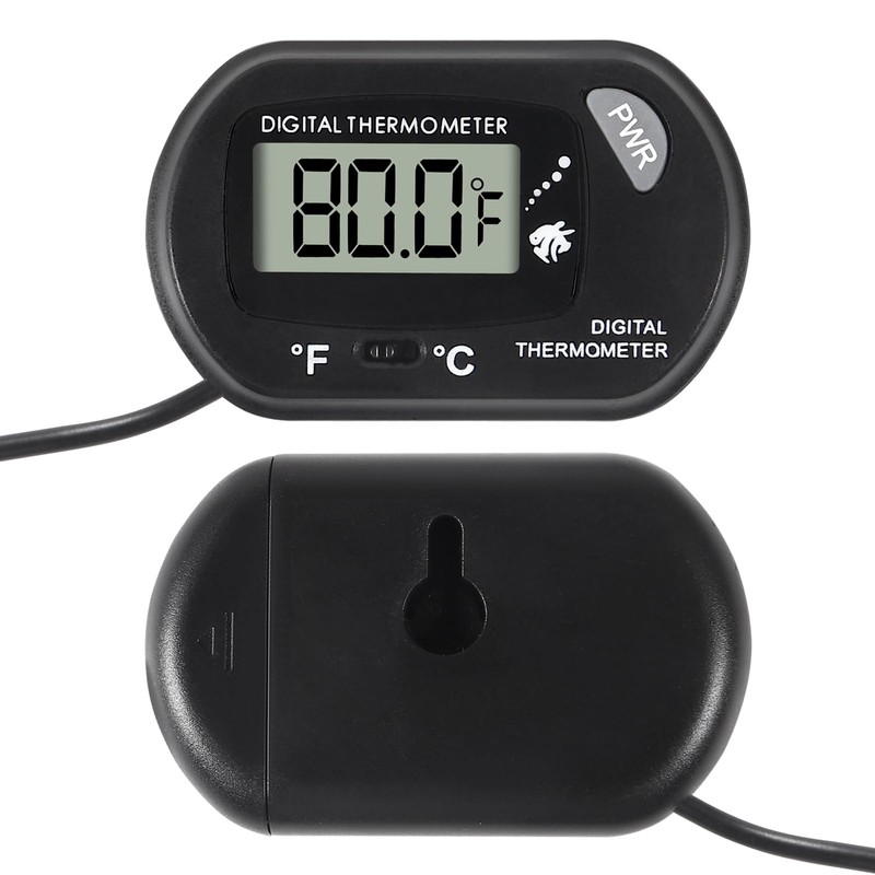 ALAMSCN 1PCS Aquarium Thermometer LCD Display Fish Tank Thermometer with