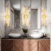 HAHZT Modern Bathroom Vanity Light: Brushed Gold 27 inch 28W