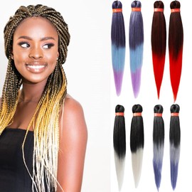 Xpression Pre-Stretched Braiding Hair - 100% Kanekalon, Itch-Free, Lightweight, Hot Water Set, 46" - 160g. (XP_PS_613)