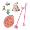 Lecute 2 Moldes Fondant Tallar Masa Reposteria Decoracion Detallar