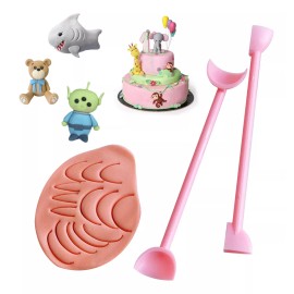 Lecute 2 Moldes Fondant Tallar Masa Reposteria Decoracion Detallar